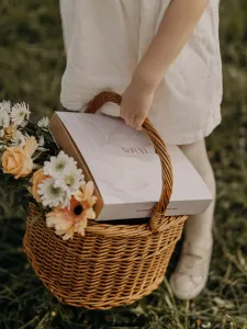 Cutie elegantă cu inscripție - Roz pudrat