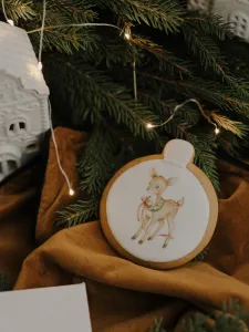 Colecția artistică - Crăciunul animalelor de pădure -  turtă dulce căprioară
